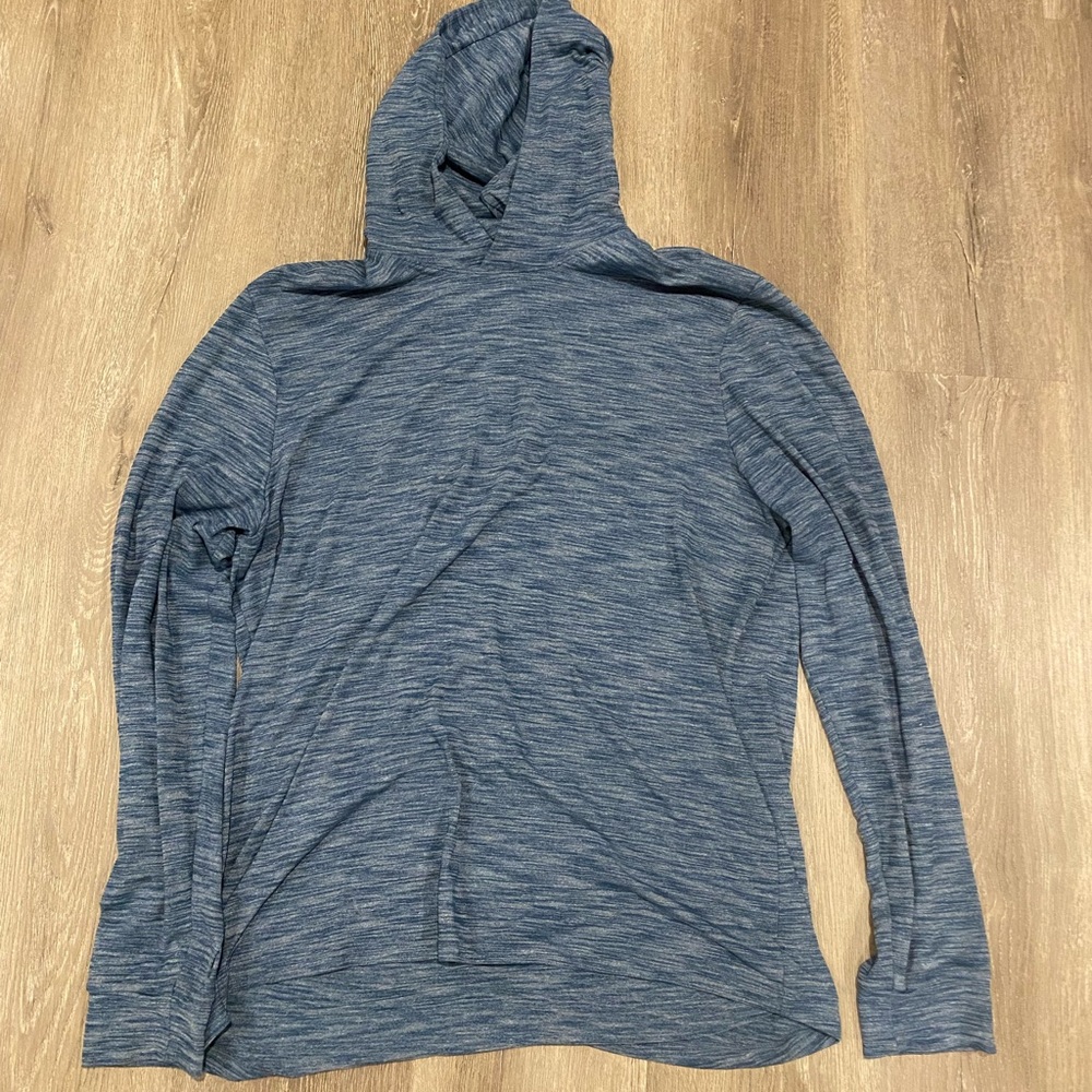 Blue heather Long Sleeve Hoodie